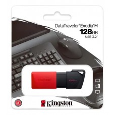 PENDRIVE 128GB KINGSTON EXODIA USB 3.2 DTXM/128GB - NEGRO-ROJO
