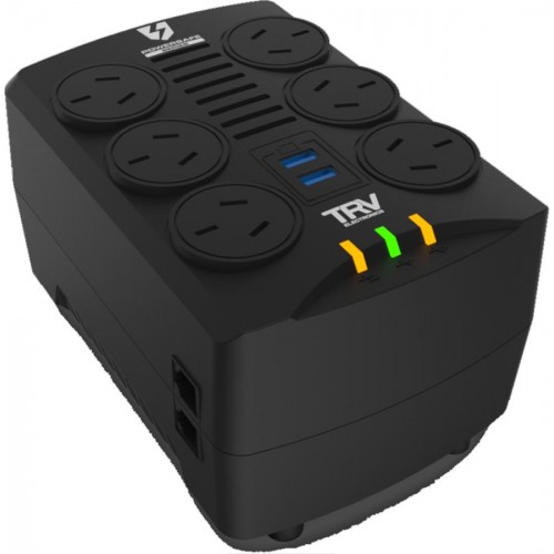 ESTABILIZADOR TRV POWERSAFE GAMER RJ-45 PORT 2000VA 1000W ESTABILIZADOR TRV POWERSAFE GAMER RJ-45 PORT 2000VA 1000W