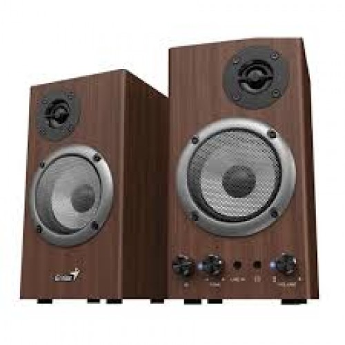 PARLANTES GENIUS SP-HF520BT BLUETOOTH - PINE WOOD 2.0