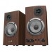 PARLANTES GENIUS SP-HF520BT BLUETOOTH - PINE WOOD 2.0