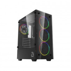 GABINETE RAPTOR SENTINEL TG MID TOWER RGB FAN x 4