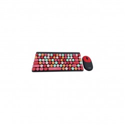 TECLADO Y MOUSE WIRELESS NOGA S5700 ROJO