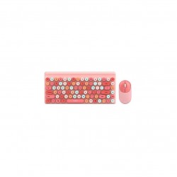 TECLADO Y MOUSE WIRELESS NOGA S5700 ROSA