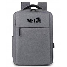 MOCHILA RAPTOR RAP-MC001-GRIS USB PARA CARGA